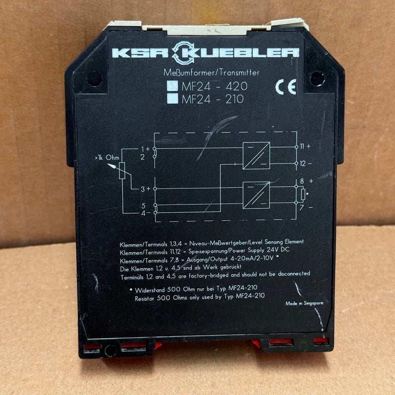 KSR Kübler – MF24-420 – Control Unit / Signal Converter for Level Sensors
