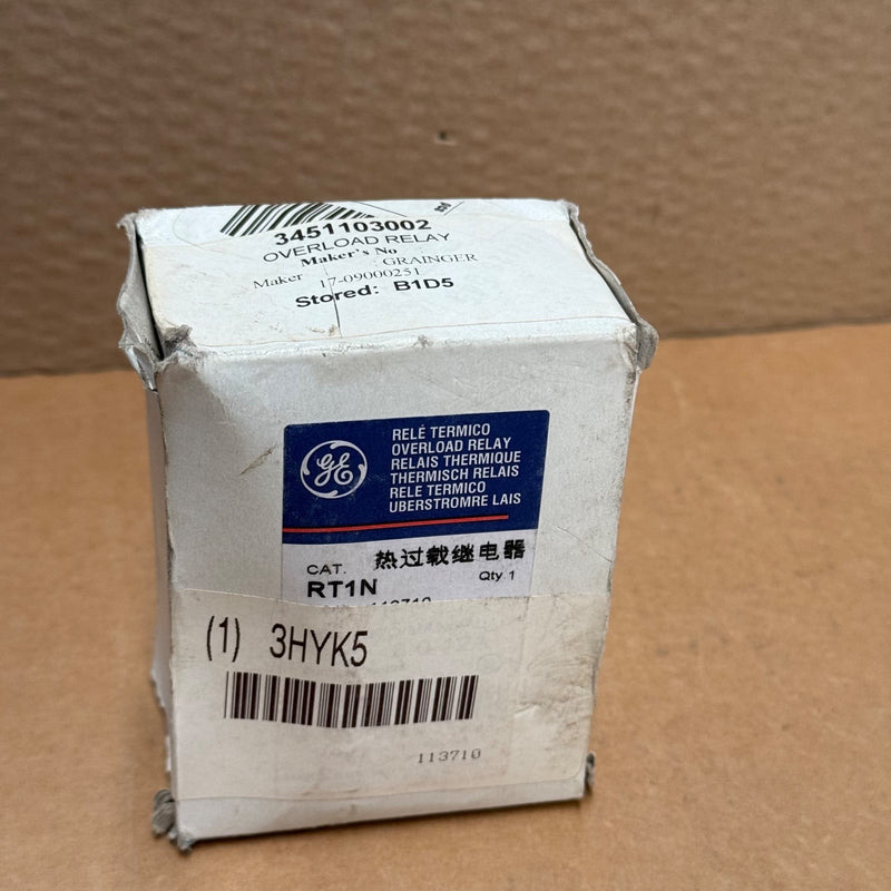 GE – RT1N – (Series RT) Thermal Overload Relay / Motor Overload Relay