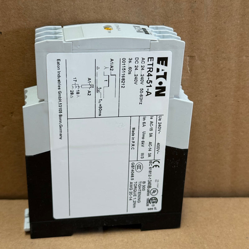 Eaton – ETR4-51-A – Star-Delta Timing Relay (24-240V AC/DC, 3-60s)