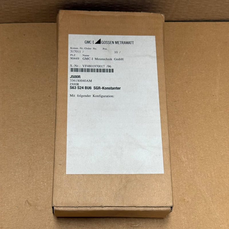 GMC-I Gossen – S63 S24 BU6 (J500R 3361S0040AM) – SGR-Konstanter DC Power Supply