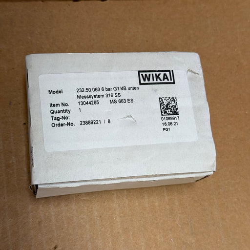 WIKA – 232.50.063 – All Stainless Steel Bourdon Tube Pressure Gauge