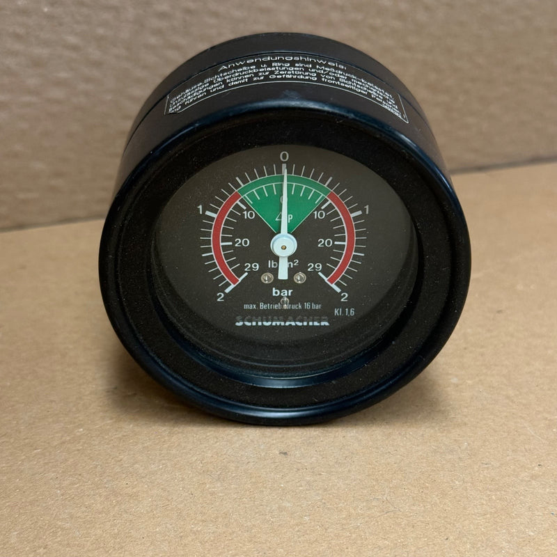 Schumacher – KI.1,6 – Differential Pressure Gauge Manometer 0-2 bar (16 bar Max)