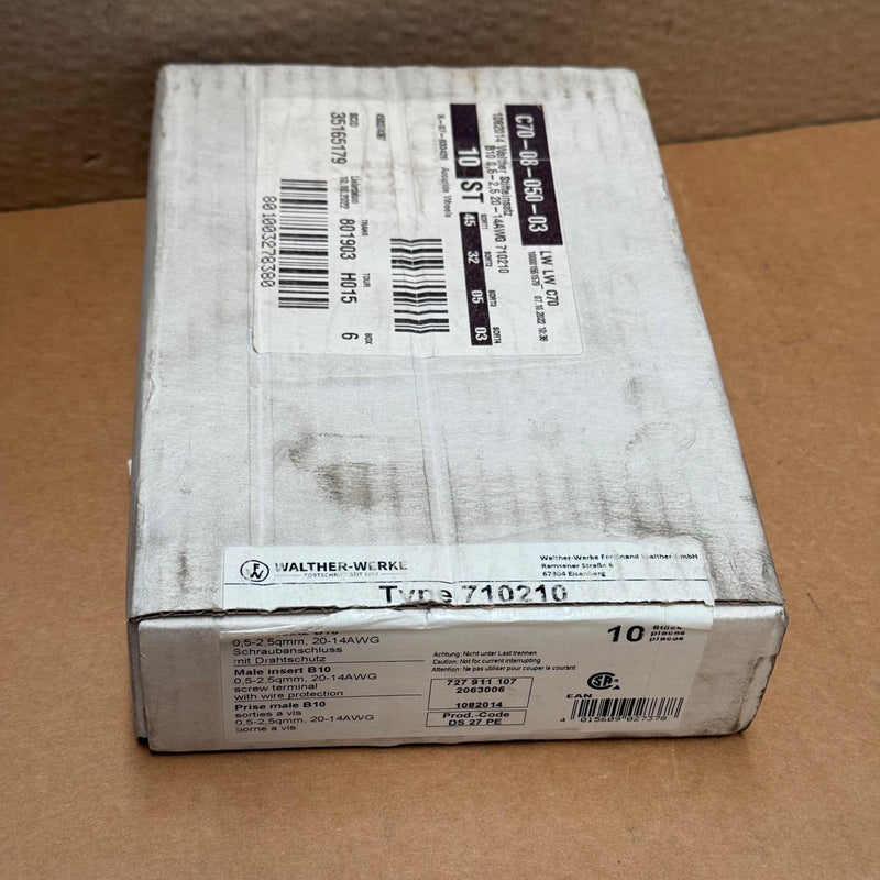 5PCs Walther Werke – 710210 – Pin Insert for Heavy-Duty Rectangular Connectors