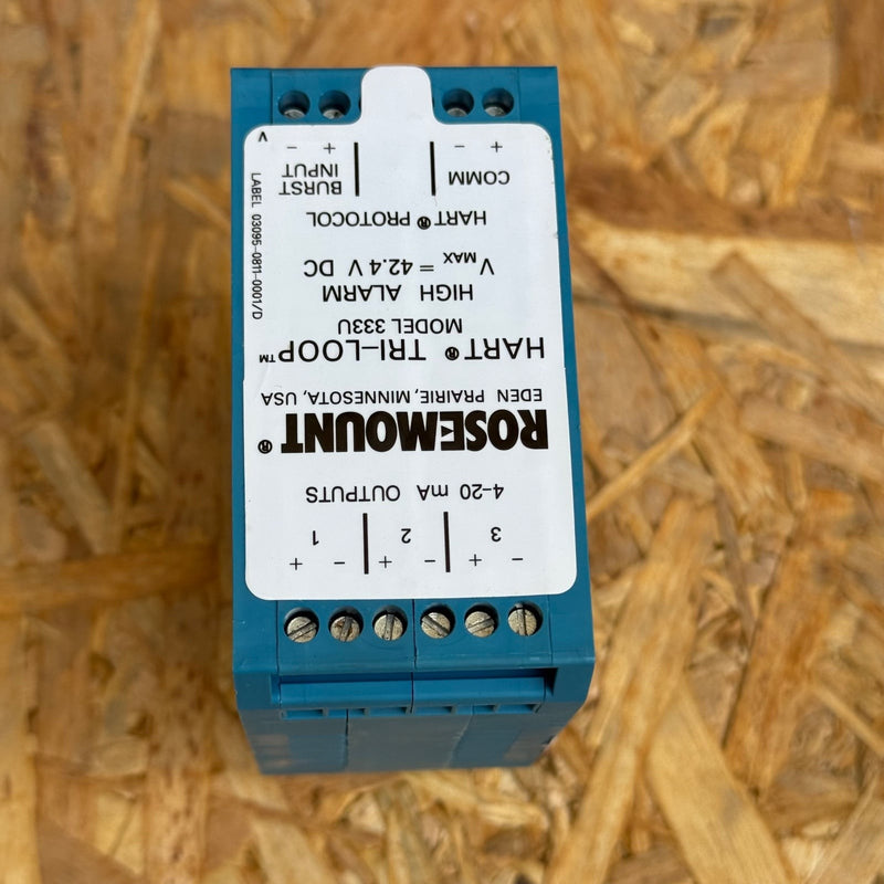 Rosemount – 333U (HART Tri-Loop) – HART-to-Analog Signal Converter (High Alarm)