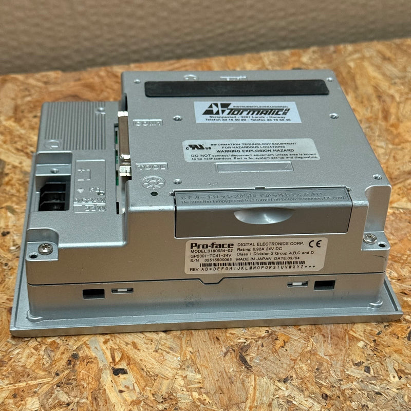Pro-Face – 3180034-02 / GP2301-TC41-24V – Graphic Touch Panel HMI