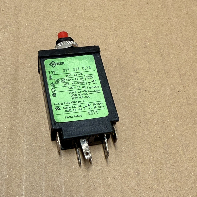 WEBER – T12-211SN 0,2A – Circuit Breaker