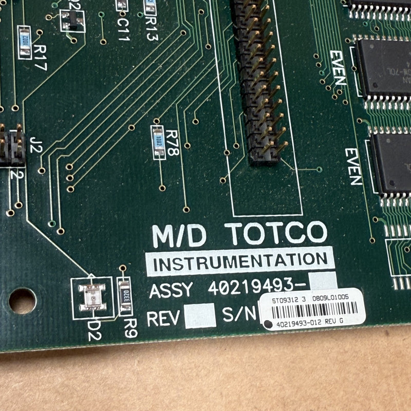MD TOTCO – 40219493-113 / 40219493-012 REV G – PCBA DAQ DIG BRD