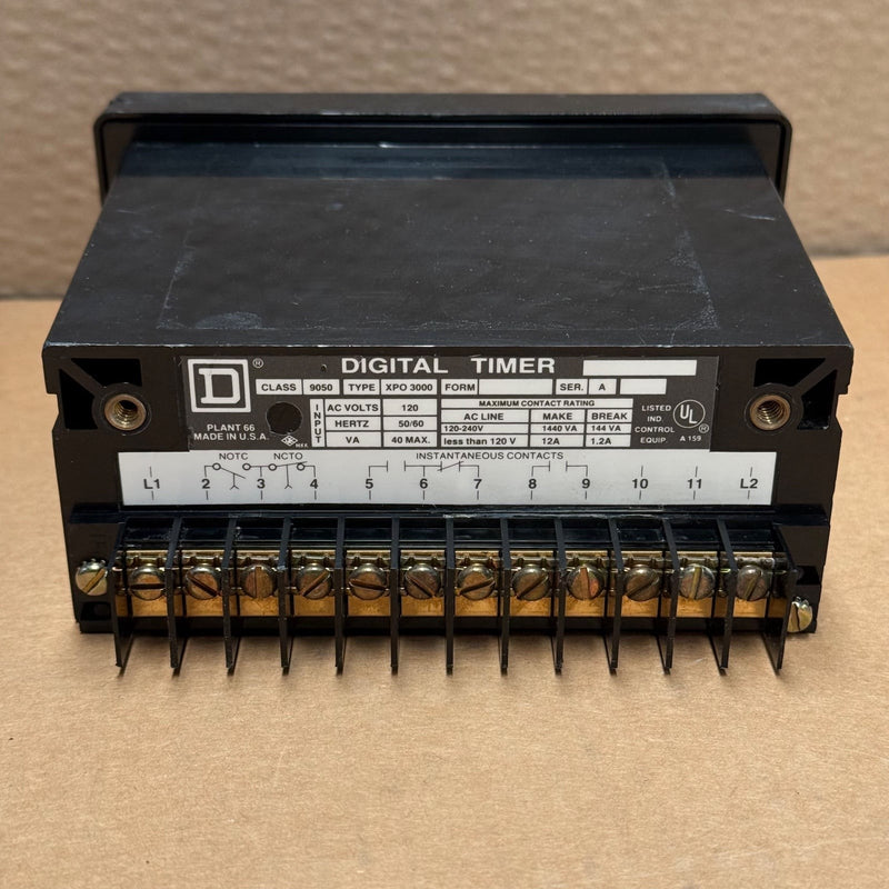 Square D – Class 9050 Type XPO 3000 – Solid State Digital Timer