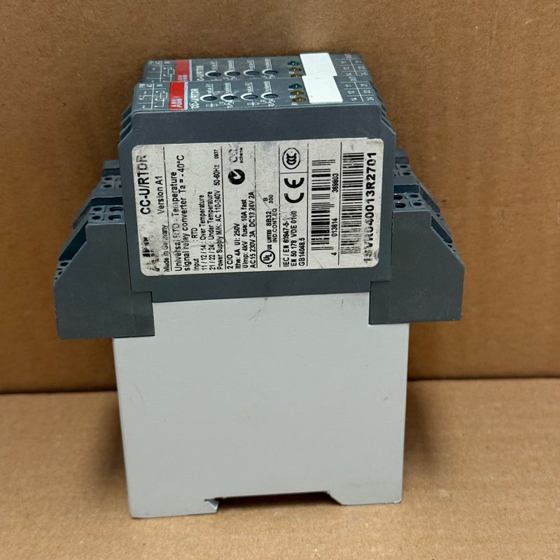 ABB – 1SVR040013R2701 (CC-U/RTDR) – PT100 RTD Temperature Signal Relay Converter