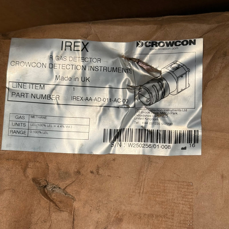 Crowcon – IREX-AA-AD-011-AC-00 – Dual-Wavelength Infrared Flammable Gas Detector