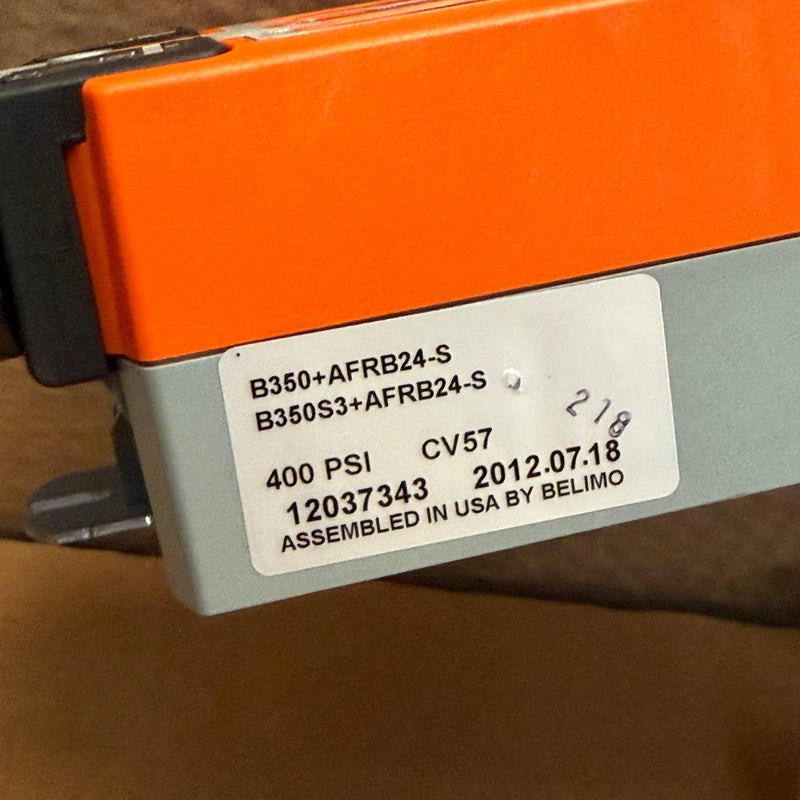 Belimo – B350+AFRB24-S – Characterized Control Valve with Spring Return Actuator
