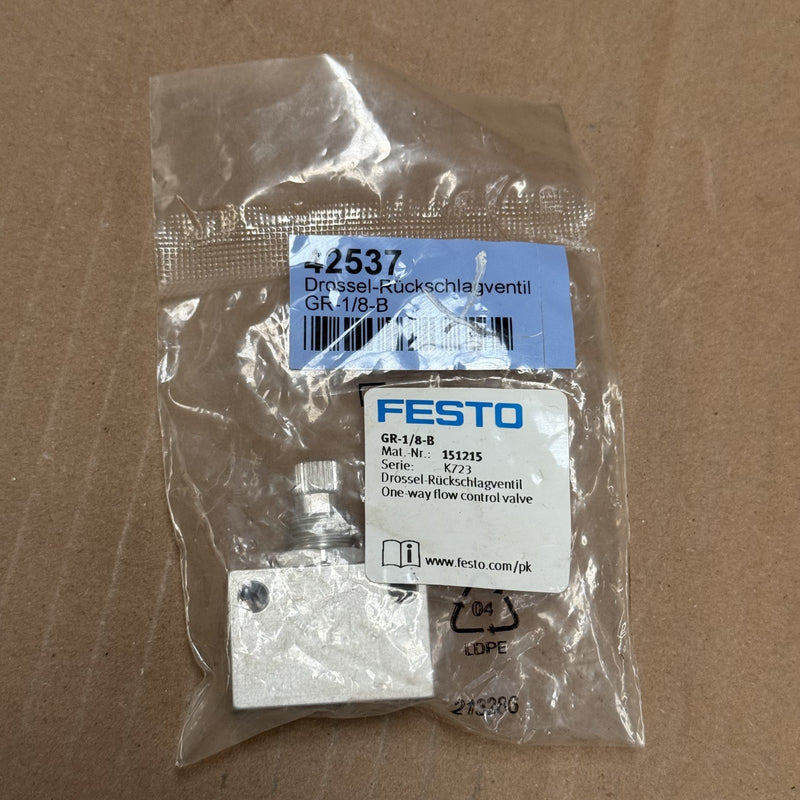 Festo – 151215 – GR-1/8-B One-Way Flow Control Valve