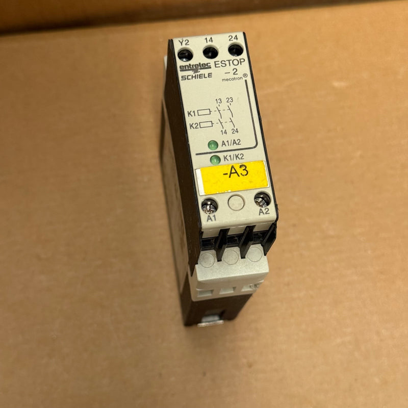Entrelec (Schiele) – 2.450.800.20 – ESTOP-2 Safety Relay, 230 V AC, 2 NO Contact
