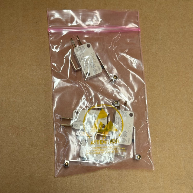 4PCs Cherry / Burgess – D45Y – Miniature Snap-Action Roller Lever Micro Switch