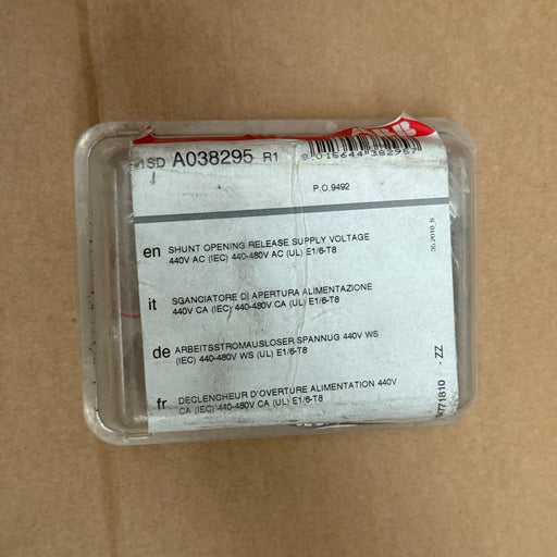 ABB – 1SDA038295R1 – Shunt Trip / Open Release Coil 440–480 V AC (E1/6)