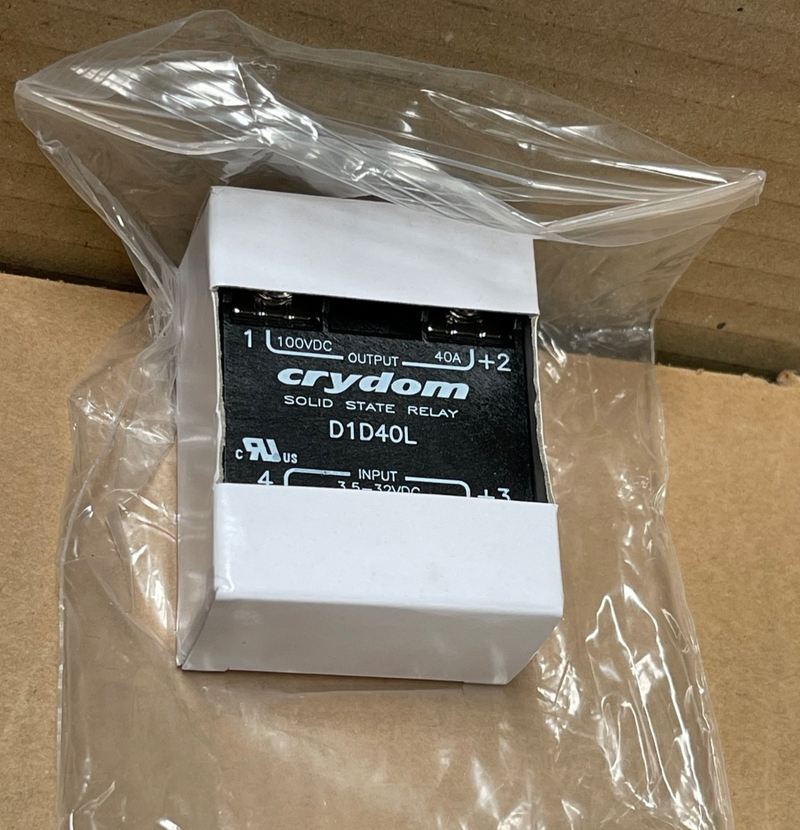 Crydom – D1D40L – 40 A 1‑Phase Solid State Relay (SSR) 3–32 V DC → AC Load