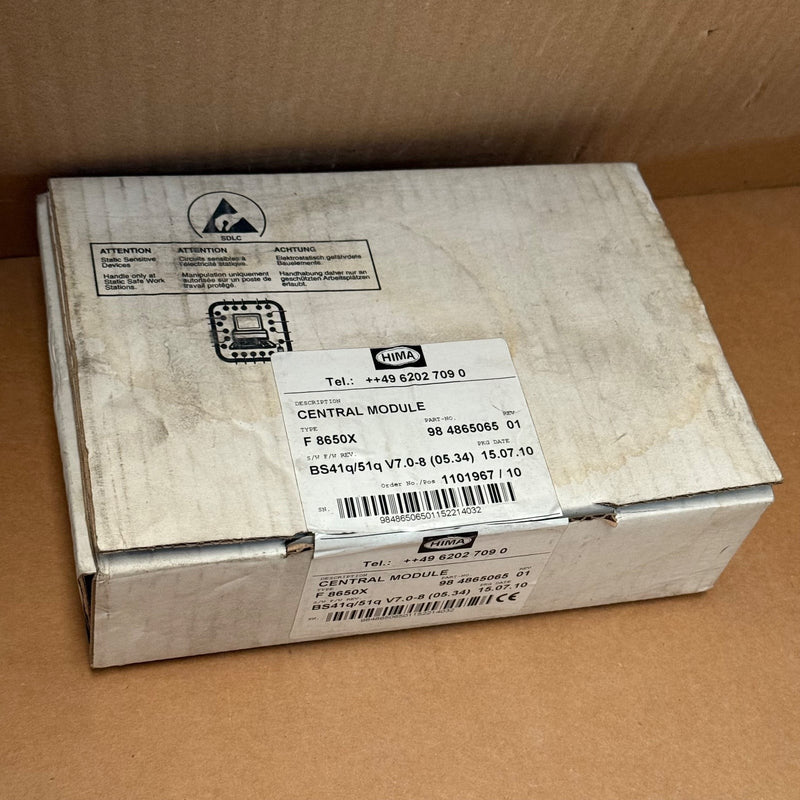 HIMA – F8650X (984865065) – SIL 3 Central CPU Module (H51q Series)