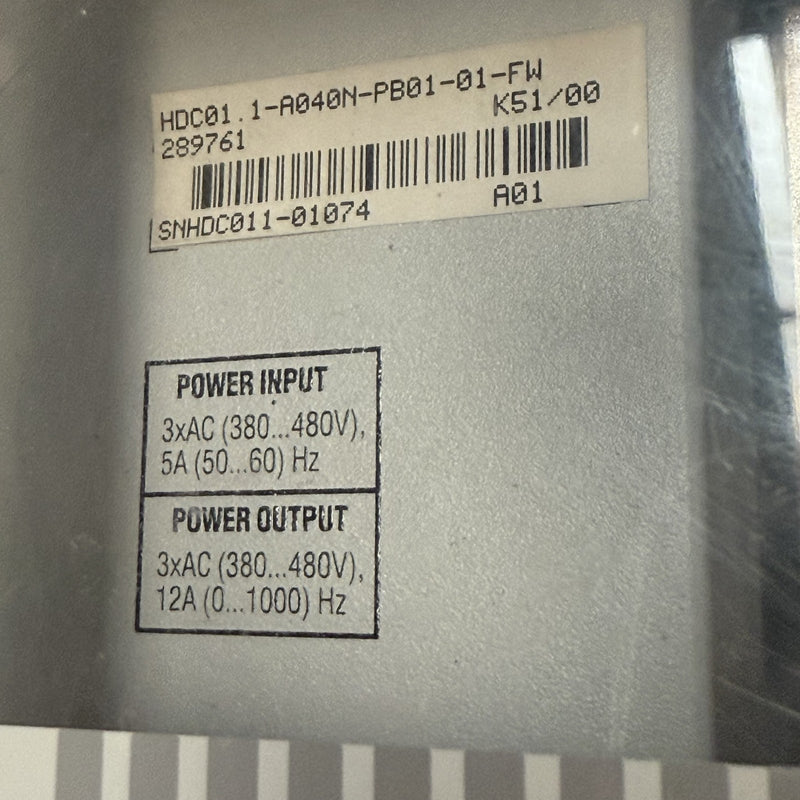 Bosch Rexroth – HDC01.1-A040N-PB01-01-FW – Indramat DURA DRIVE
