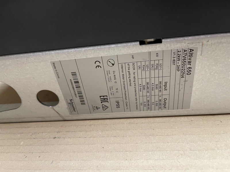 Schneider Electric – ATV650U22N4 – Altivar Process VFD 2.2 kW 380–480 V