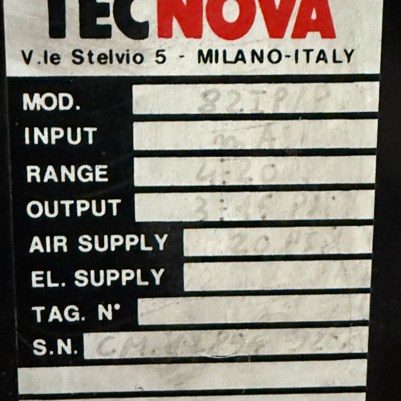 Tecnova – 82 IP – Serie 82 Intrinsically Safe I/P Converter