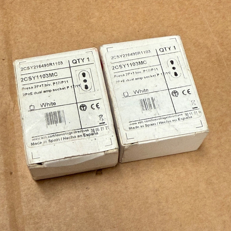 ABB – 2CSY1103MC – 2‑Pole + Earth Bivalent Socket (P17/11)