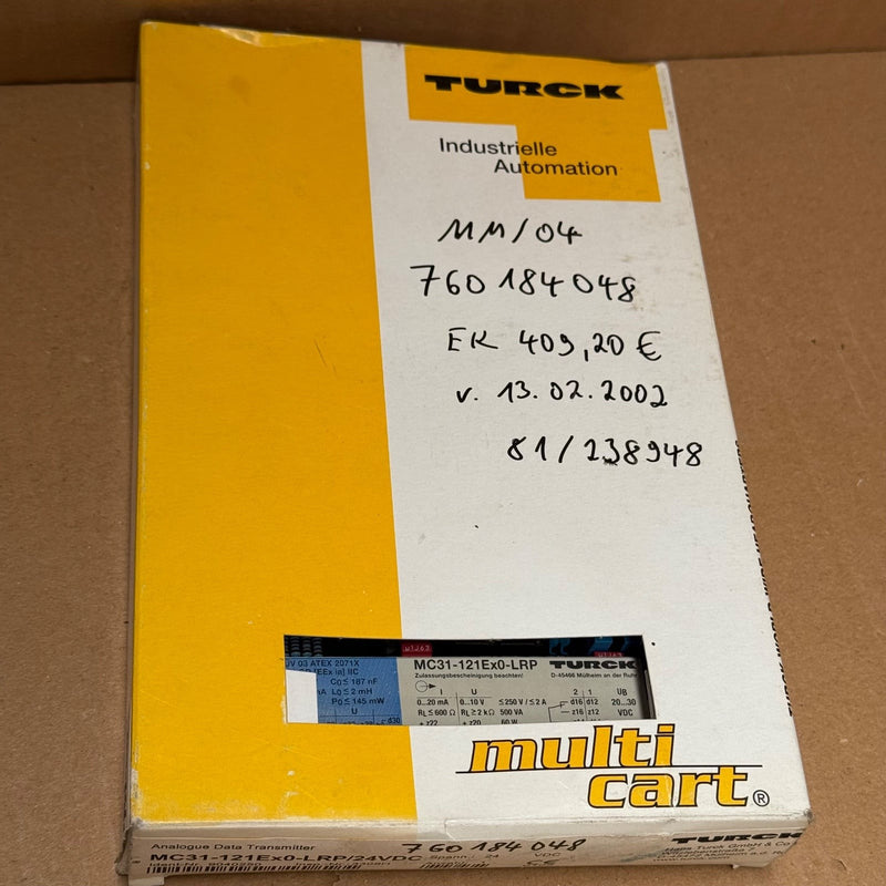 Turck – MC31-121Ex0-LRP/24VDC (9040250) – Analogue Transmitter Signal Converter