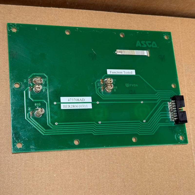 EMERSON ASCO – 473708AD – Power Transfer Switch Interface Panel PCB