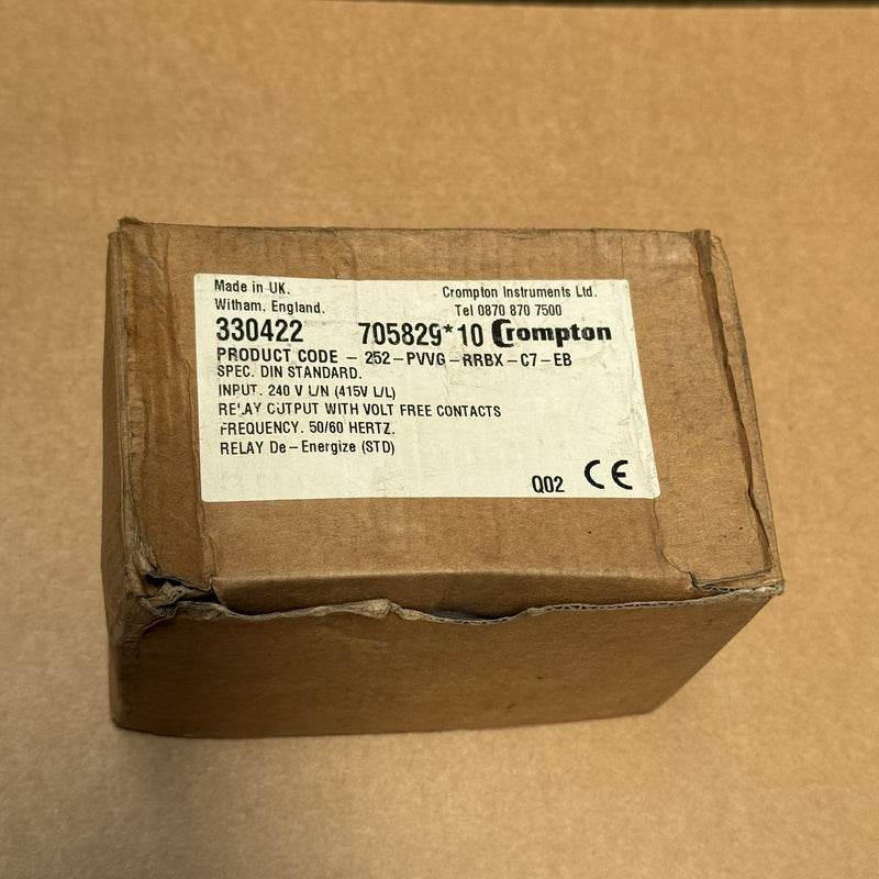 Crompton – 252-PVVG-RRBX-C7-EB – Current Monitoring Relay