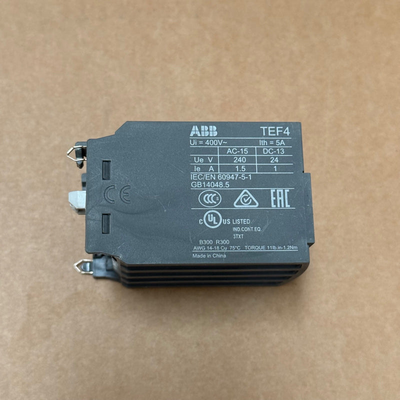 ABB – TEF4‑ON – Frontal Electronic ON‑Delay Timer (0.1–100 s)