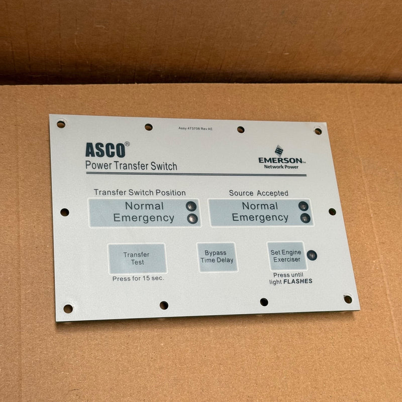 EMERSON ASCO – 473708AE – Series 300 Transfer Switch Membrane Panel