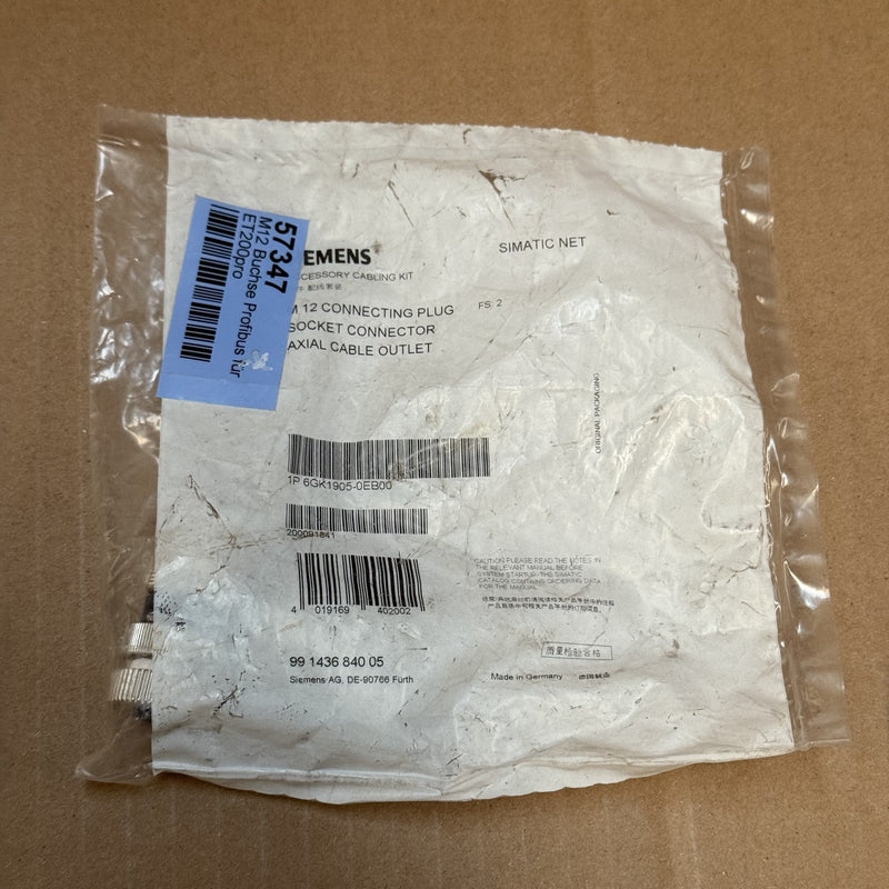 5PCS Siemens – 6GK1905-0EB00 – M12 Connecting Plug Socket Connector