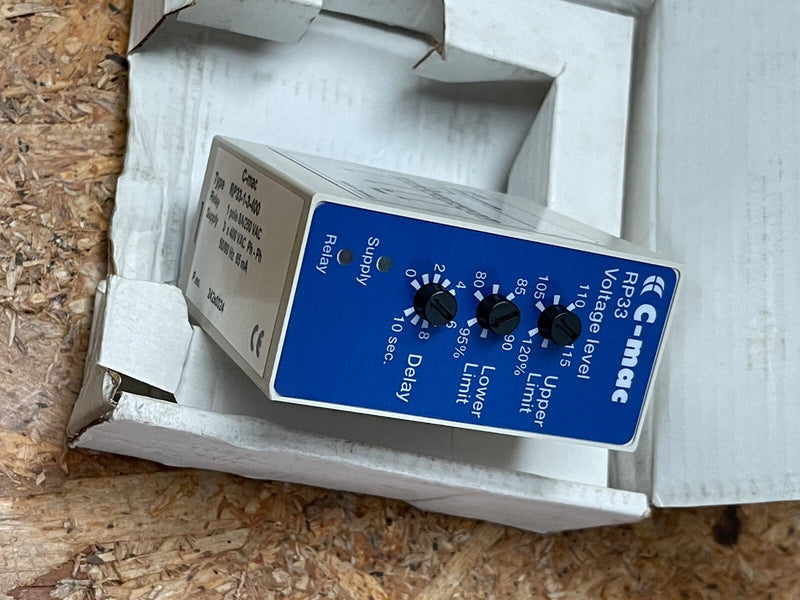 Comadan (C‑Mac) – RP33‑1‑3‑400 – Three‑Phase Voltage Monitoring Relay, 400 VAC