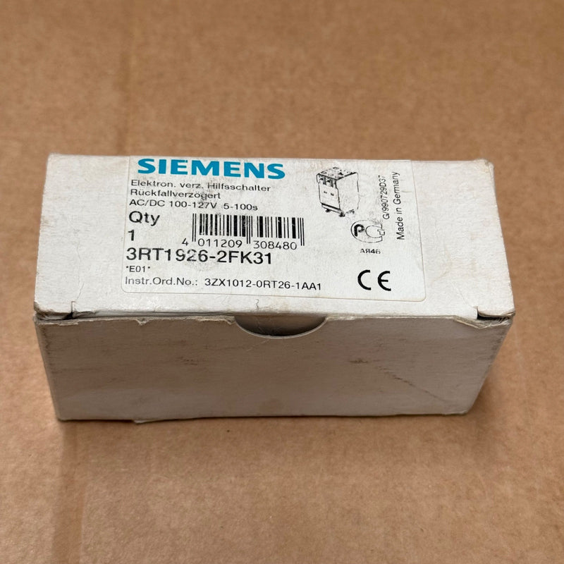 Siemens – 3RT1926‑2FK31 – SOLID‑STATE OFF‑DELAY AUXILIARY SWITCH