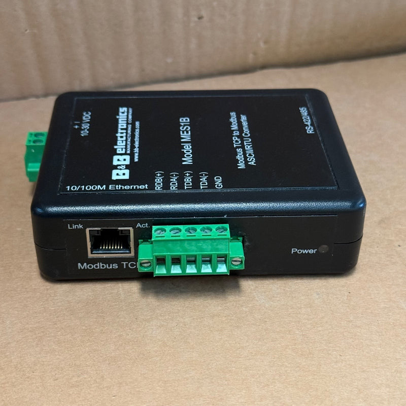 B&B Electronics – MES1B – Modbus TCP to Modbus ASCII/RTU Converter / Gateway