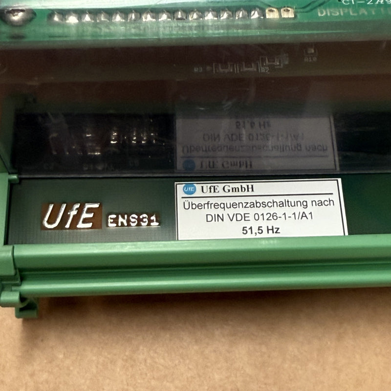 UFE – ENS31 – Overfrequency shutdown DIN VDE 0126-1-1/A1 51,5 Hz