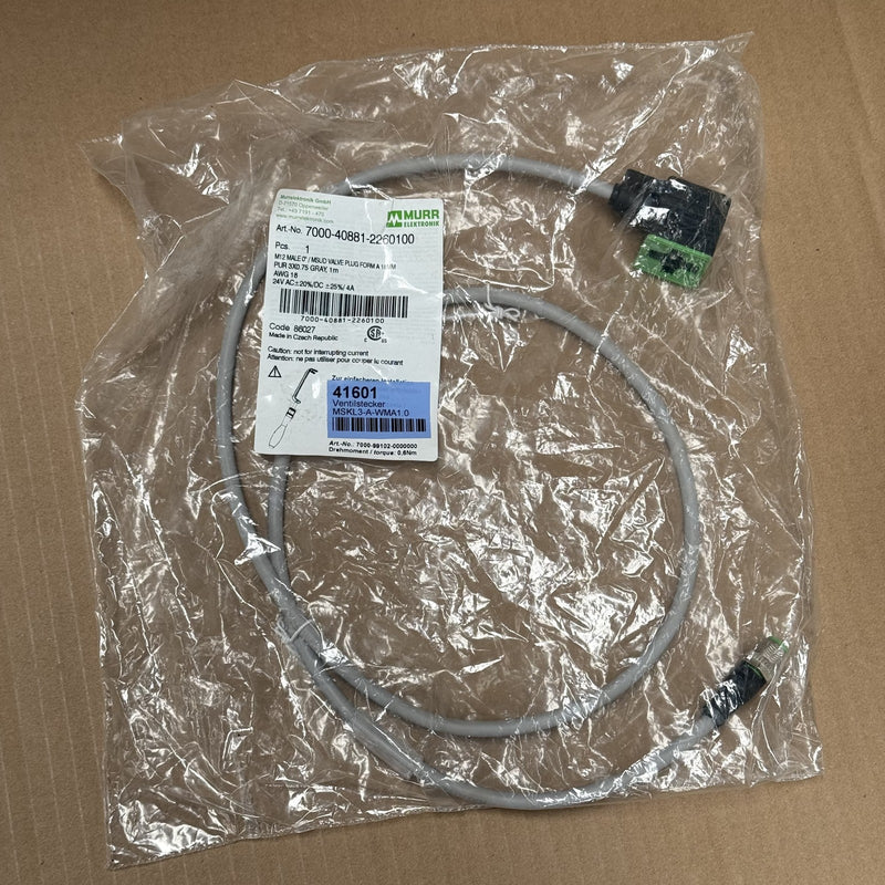 MURR ELEKTRONIK – 7000-40881-2260100 – Zoom M12 male 0° A-cod. / MSUD valve