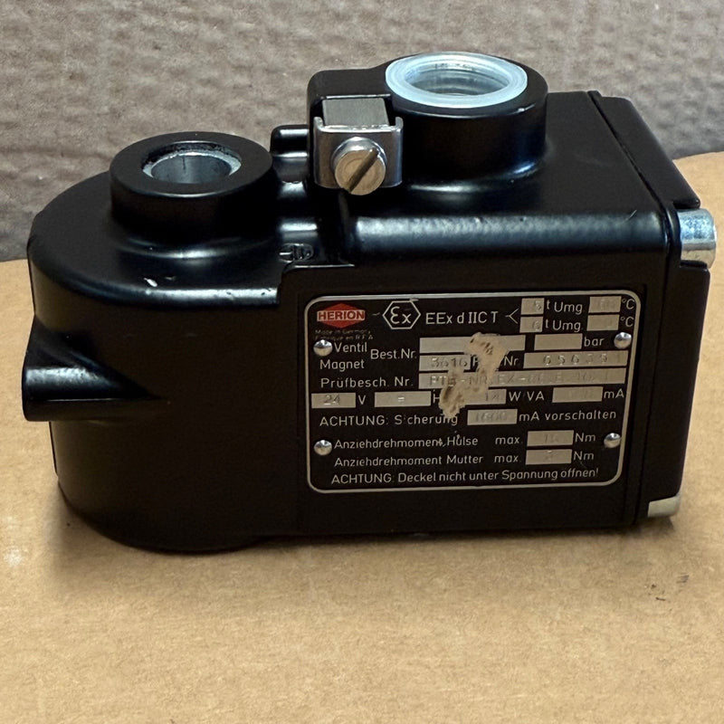 Herion – PTB-Nr. Ex-88.B.1021 – Explosion-Proof Solenoid Coil / Solenoid Valve