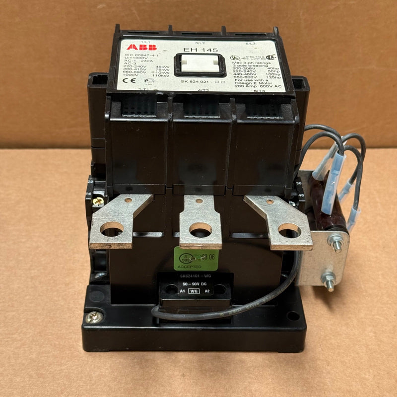 ABB – EH145 SK824021 – 3-Pole Power Contactor 230 A / 50–90 V DC