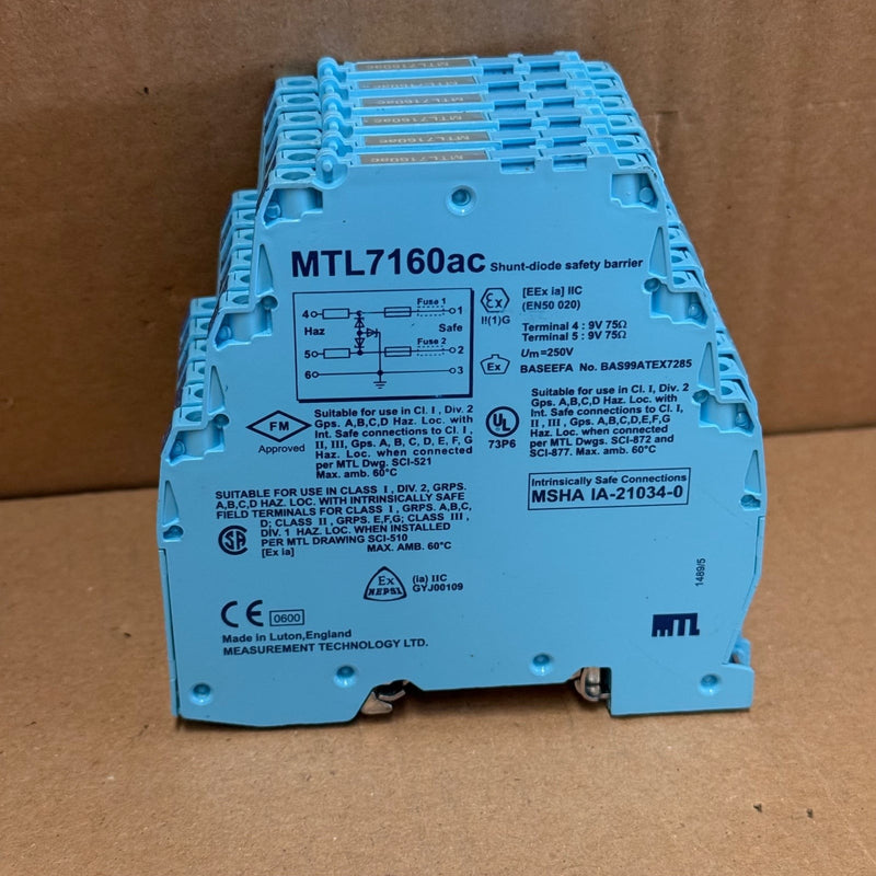 MTL – MTL7160ac – 1-Channel Shunt Zener Diode Safety Barrier (28V 300 Ohm)