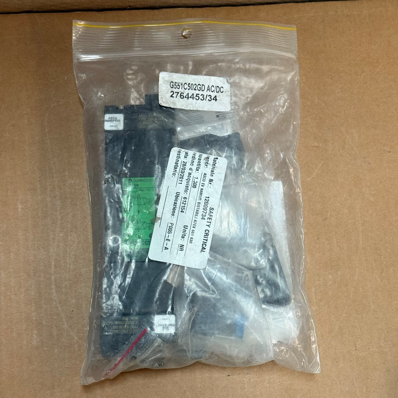 ASCO – G551C502GD – Series 551 Pneumatic Solenoid Operated Spool Valve