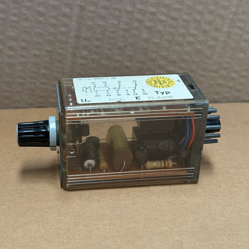 Tesch – E 72.0X202 – Analogue Time Delay Relay / Timer (220V, 250V ~ 3A)