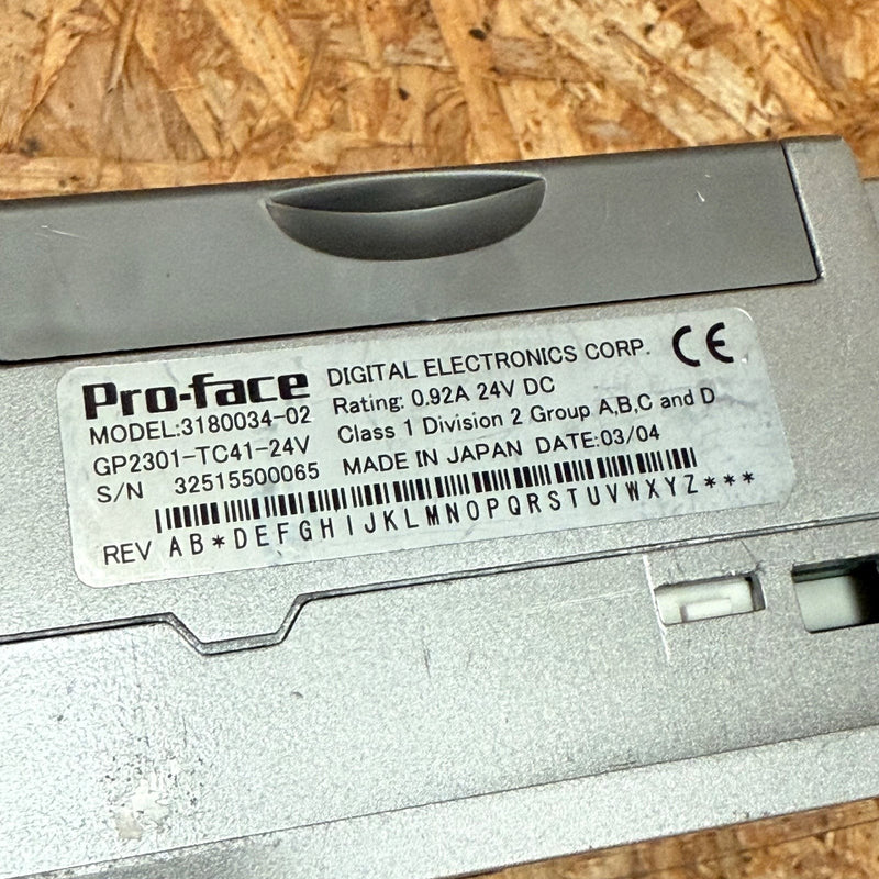 Pro-Face – 3180034-02 / GP2301-TC41-24V – Graphic Touch Panel HMI