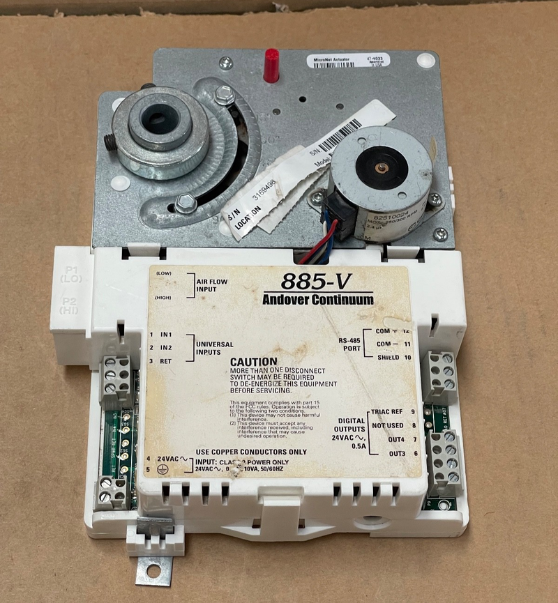 TAC – B3885‑V – Andover Continuum 885‑V BACnet VAV Controller with Actuator