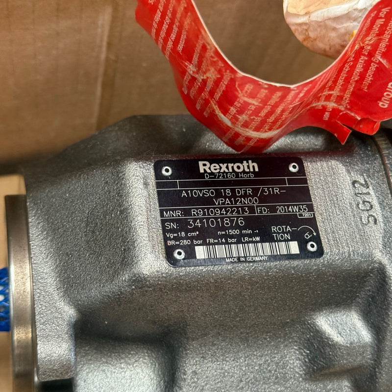 Rexroth – R910942213 (A10VSO18DFR/31R-VPA12N00) – Axial Piston Variable Pump