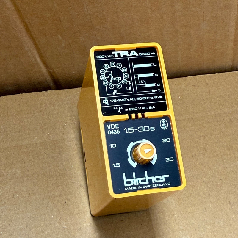 Bircher – TRA – Time Delay Relay 220VAC 50/60Hz 1.5-30s Adjustable Timer