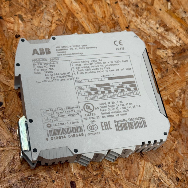 ABB – HF0.6-ROL-24VDC (1SAT115000R1011) – Electronic Compact Motor Starter