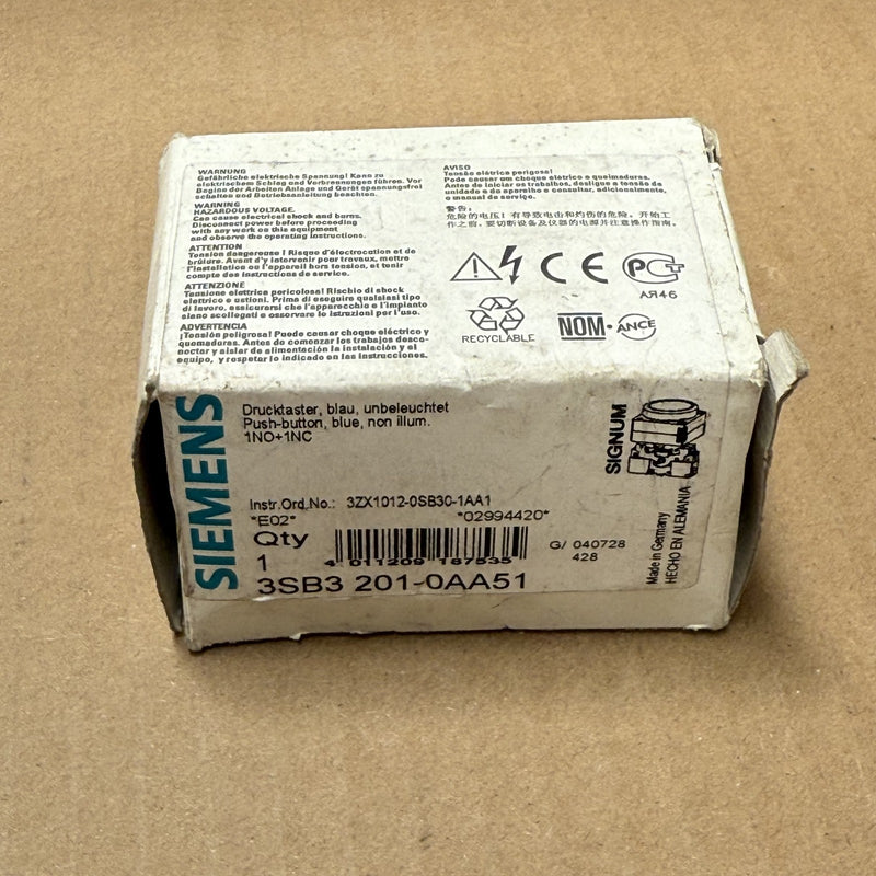 Siemens – 3SB3201-0AA51 – Pushbutton Switch