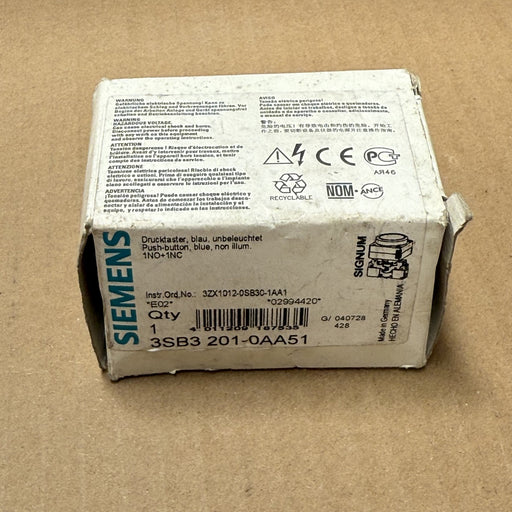 Siemens – 3SB3201-0AA51 – Pushbutton Switch