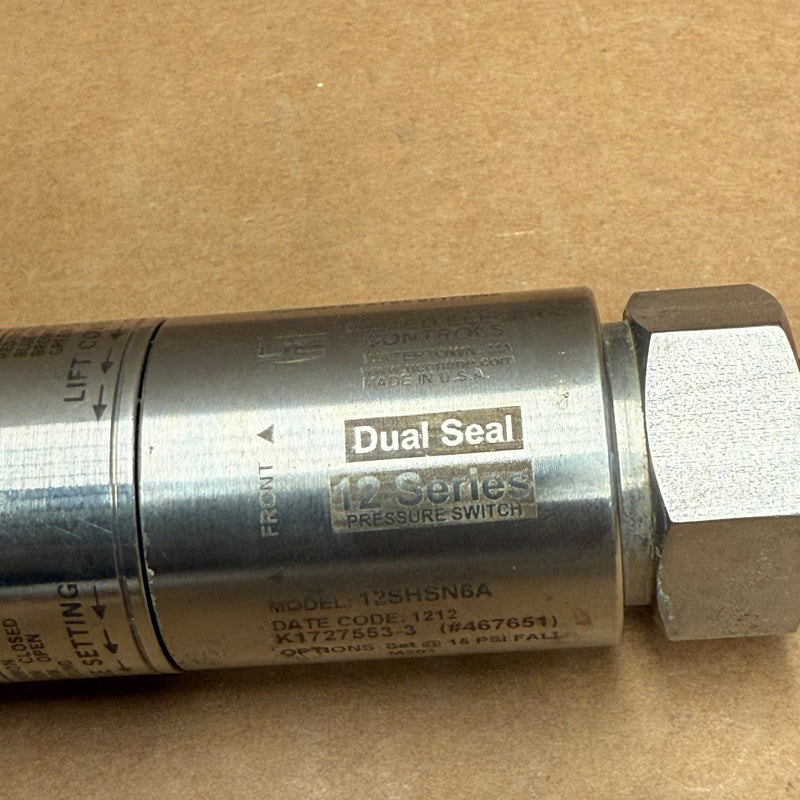 United Electric Controls – 12SHSN6A – Spectra 12 Dual Seal Pressure Switch