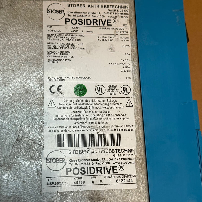 Stöber – MDS5040/L – Posidrive Servo Controller / Frequency Inverter